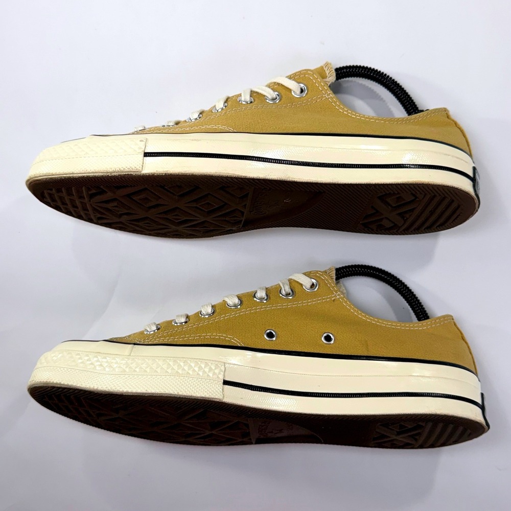 Converse Chuck 70 Low Top Sneaker Mens 8.5 Wos 10.5 Mustard Yellow Canvas Skater - Picture 8 of 12